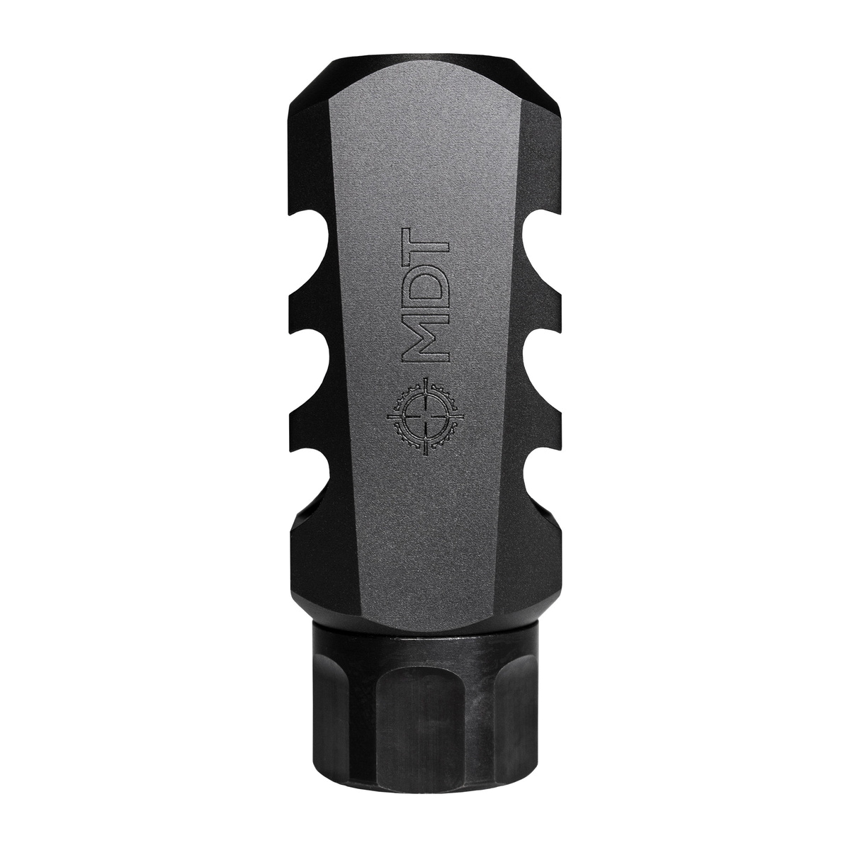 MDT Muzzle Brake 1/2-28, Black - Superior Recoil Reduction and Control - 103636-BLK