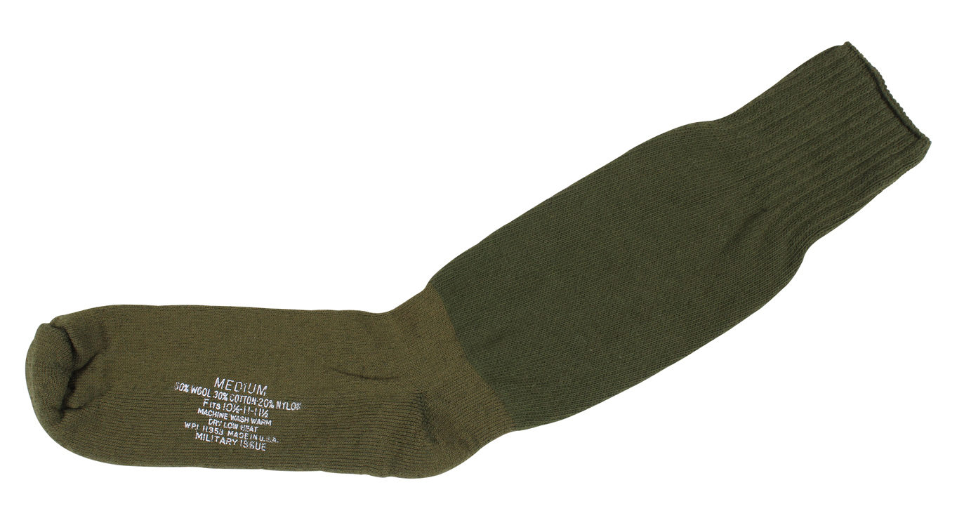 Rothco G.I. Type Cushion Sole Socks - Olive Drab, Large