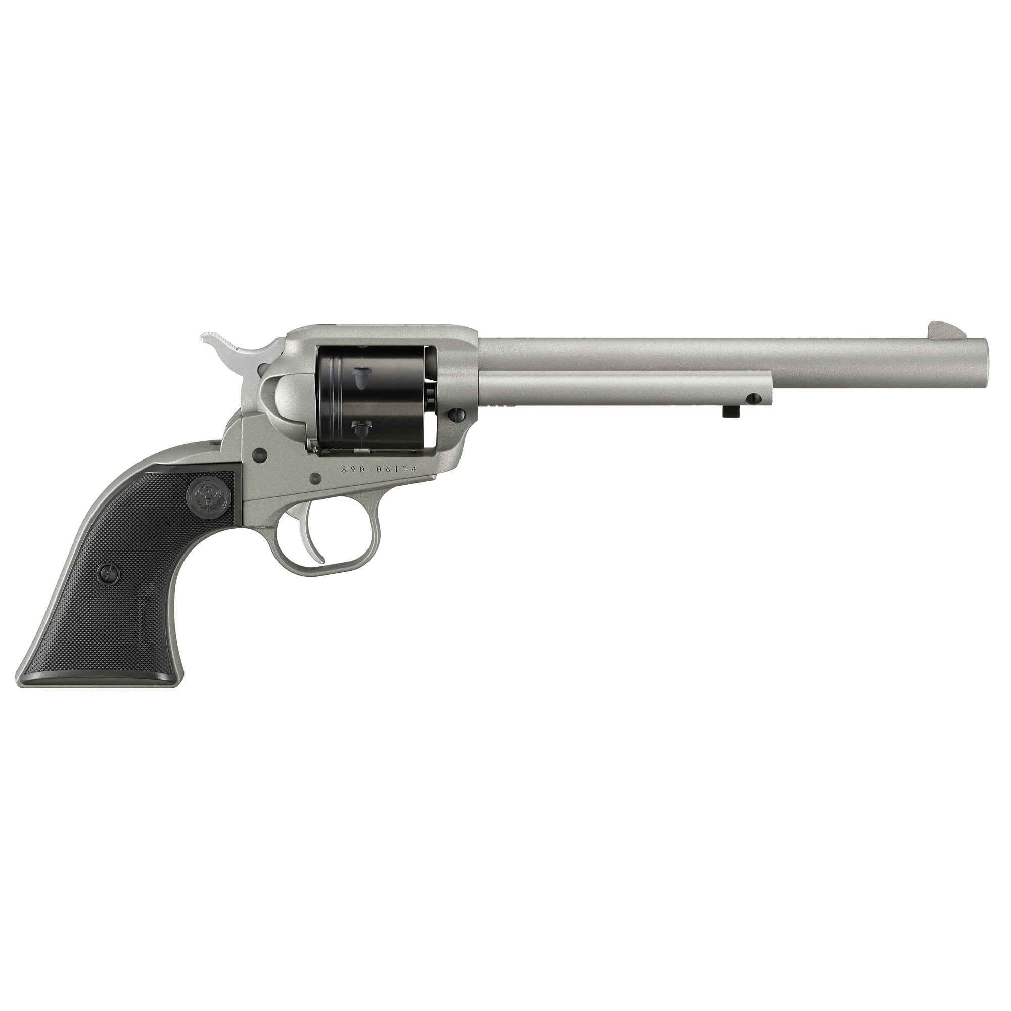 Ruger Wrangler .22LR Revolver, 7.5" Barrel, Internal Notch Rear Blade Front Sights, Silver - 2039