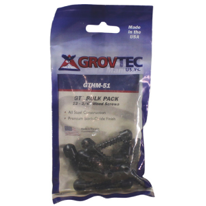 GROVTEC Wood Screw Swivel Studs 0.75" 12-Pack Black