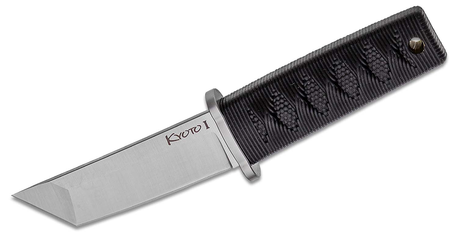 Cold Steel Kyoto I Fixed Knife Tanto Blade in Mysterious Black - CS-17DA
