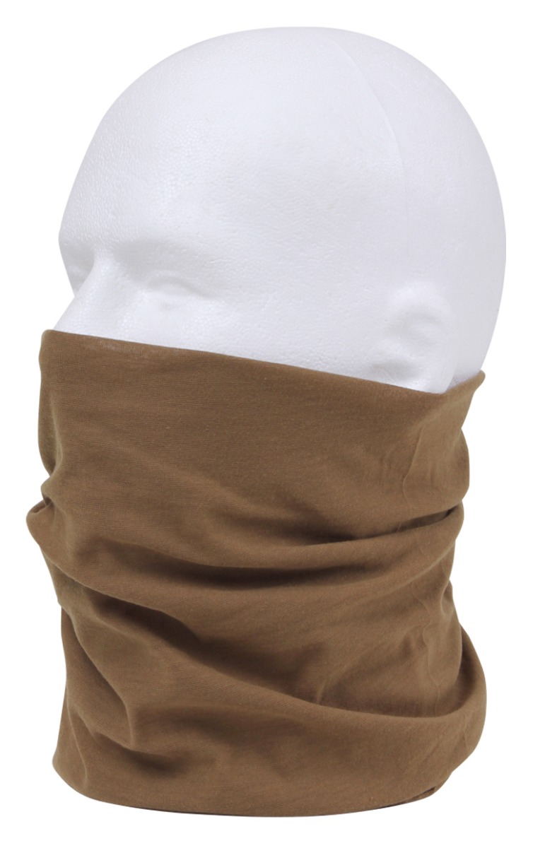 Rothco Multi-Use Neck Gaiter And Face Covering Tactical Wrap - Coyote Brown