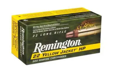 Remington 22LR Yellow Jacket High Velocity 33gr HP 50 rounds