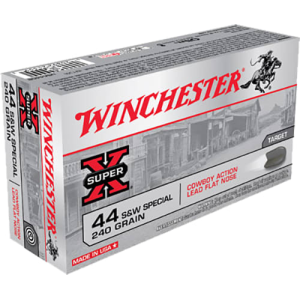 Winchester Ammo USA44CB Super-X Cowboy Action 44 S&W Spl 240 gr Lead Flat Nose (LFN) - 50rd Box