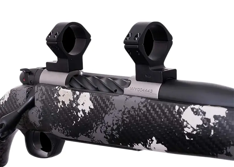 Weatherby W740705 Scope Mount/Ring Combo Matte Black Alloy 30mm Tube Weatherby Mark V Medium Rings Magnum 9-Lug Action