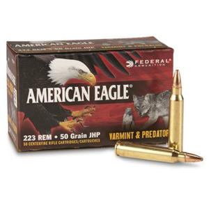 Federal AE22350VP American Eagle 223 Rem 50 gr Jacketed Hollow Point (JHP) 50 Bx / 5 Cs