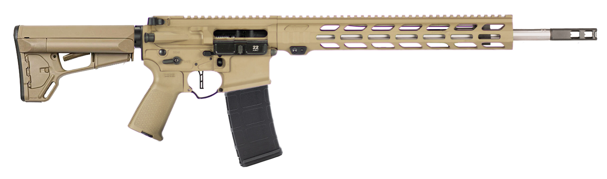 APF DMR 22 ARC 2.0 Rifle 18" Magpul ACS FDE
