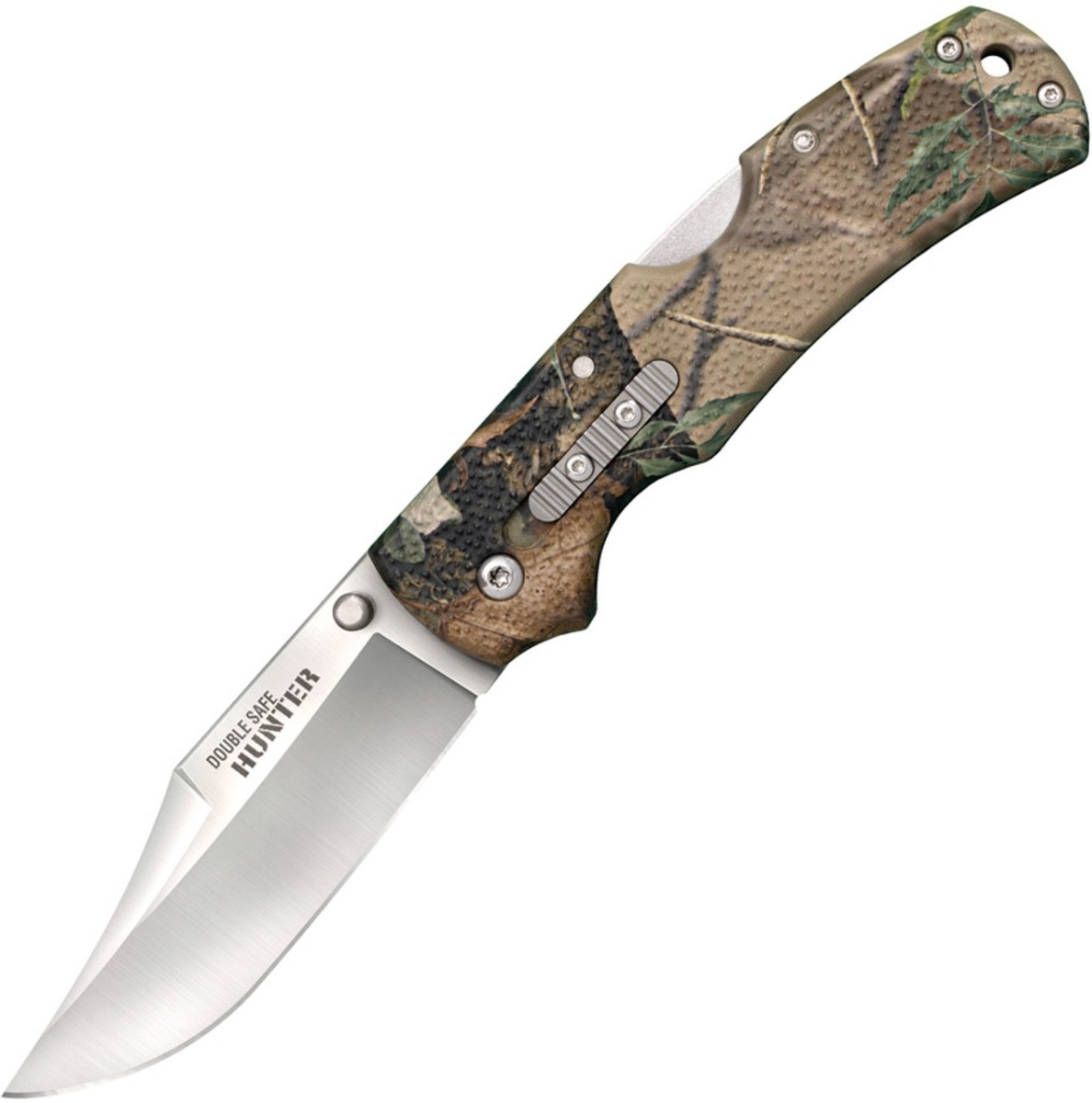 Cold Steel Hunter Folding Knife Camo Clip Point Beauty for Outdoor Adventures - CS-23JE