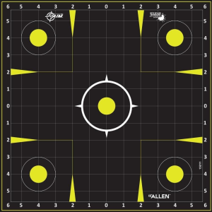 Allen EZ Aim Non-Adhesive Splash Target 12.5" Black and Yellow 30 per Pad