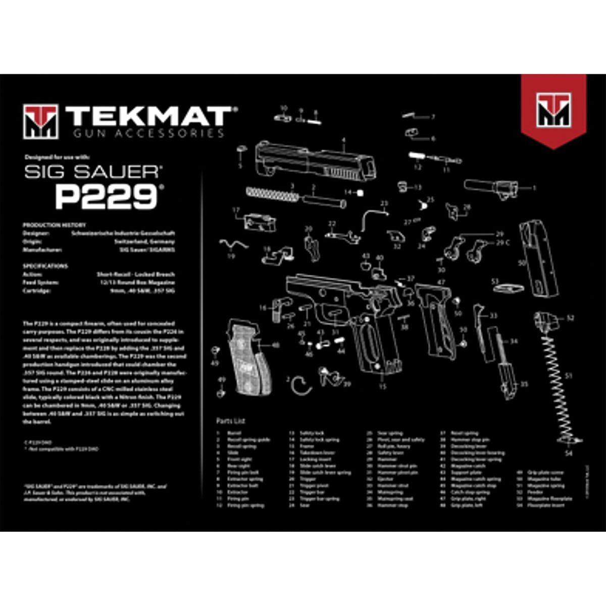 TEKMAT Ultra 20 20" x 15" x 0.25" Cleaning Mat, Black