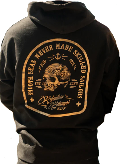 Relentless Betrayal Skilled Sailor Gold Foil Hoodie, X-Large - BU-SSGF-XL
