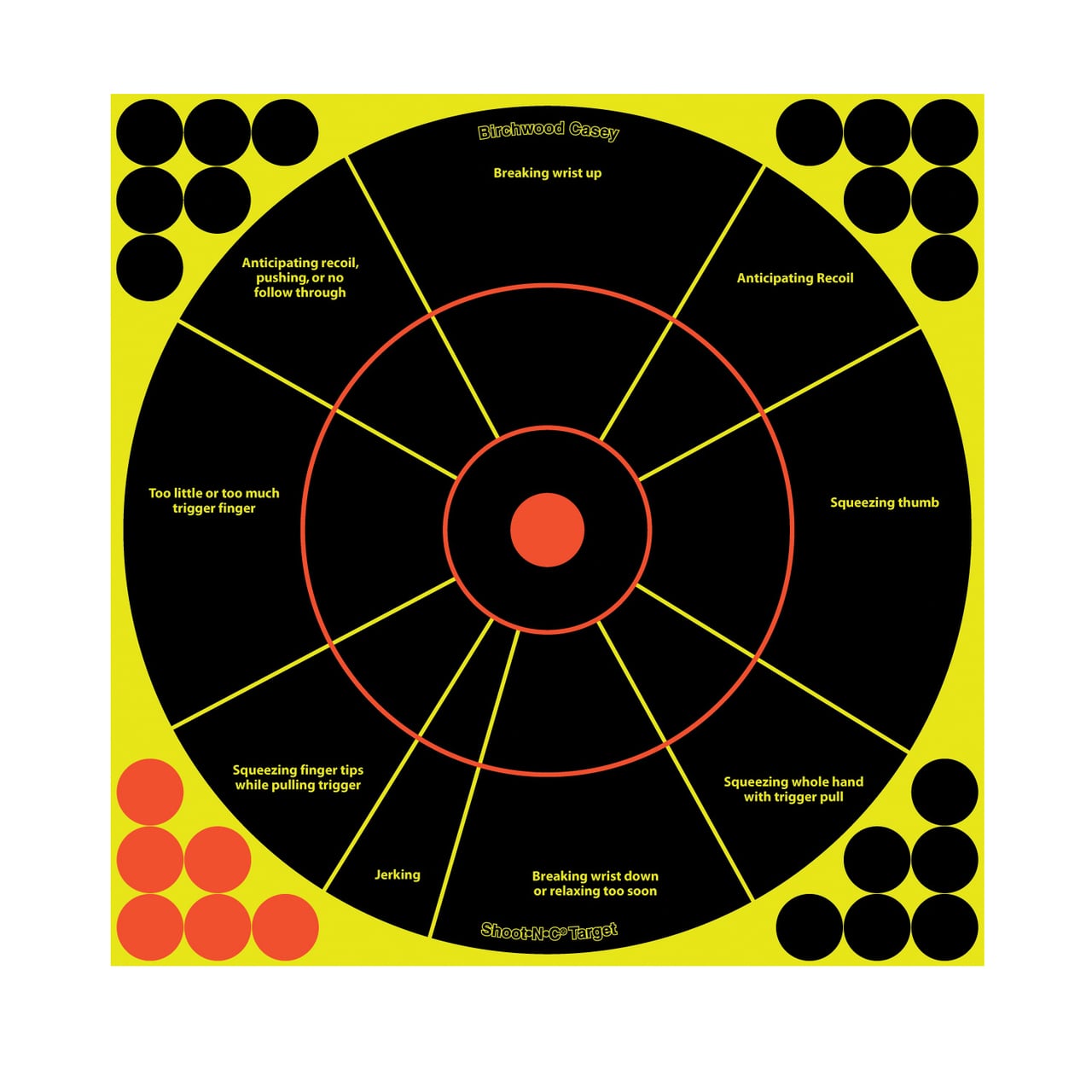 Birchwood Casey Shoot-N-C 12" Handgun Trainer Target, 5-Pack - 34032