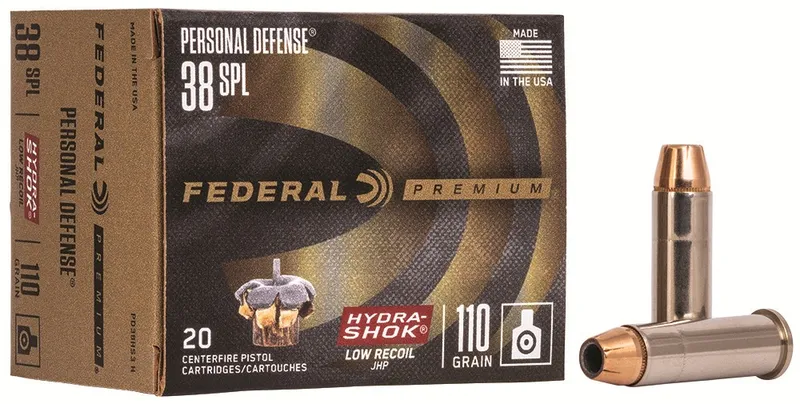 Federal .38 Special Ammo - 110gr Hydra-Shok JHP
