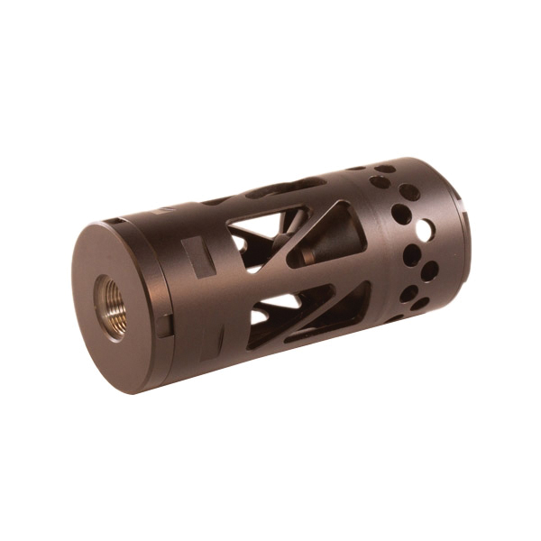 Energetic Armament SOB Muzzle Device Flash Can 1/2-28, Black - Reduced Muzzle Flash for Improved Concealment - EA31
