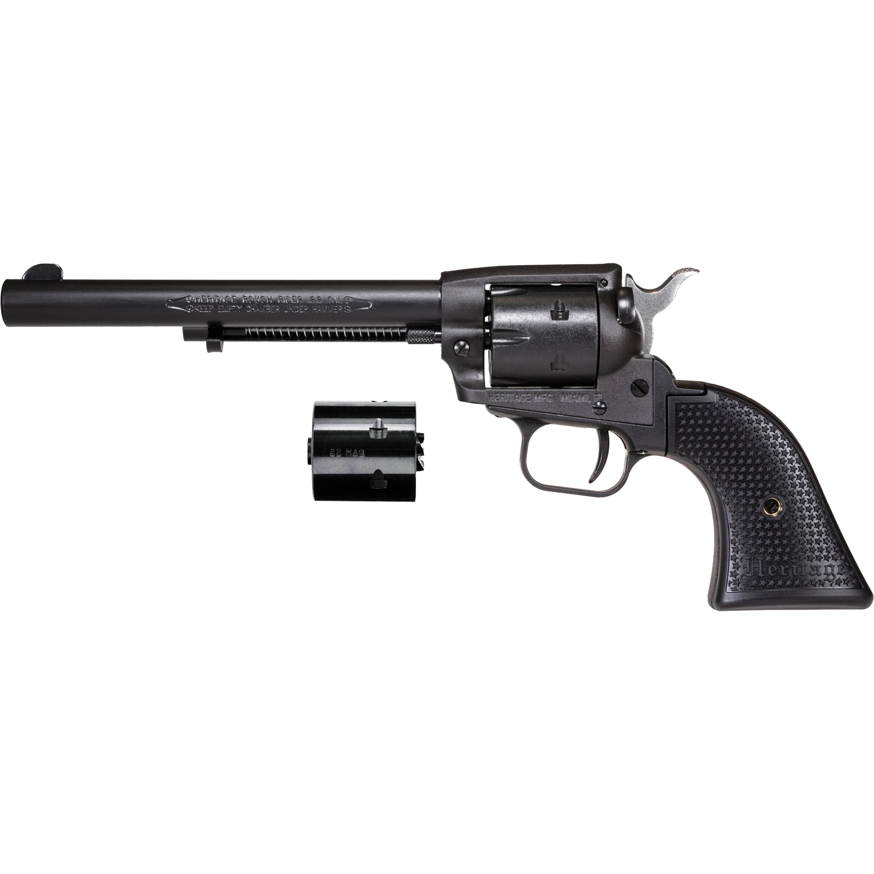 HERITAGE MANUFACTURING 22LR/22M BLK 6.5″ FS STEEL - No Credit Card Fees - Low, flat rate shipping