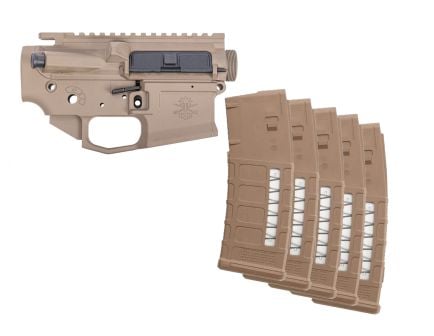 Sabre-IC FDE Ambi Receiver Set and Five Magpul PMAG 25 ICAR MCT Magazine