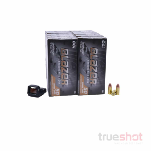 BUNDLE DEAL: Black EOTech ELFX Mini Pistol Red Dot Sight and 500 Rounds of Ammo - CCI 9mm 115 Grain