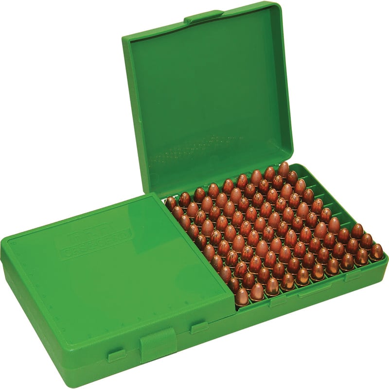 MTM Case Gard 9mm/.380 ACP Flip-Top Ammo Box, 200rds Green