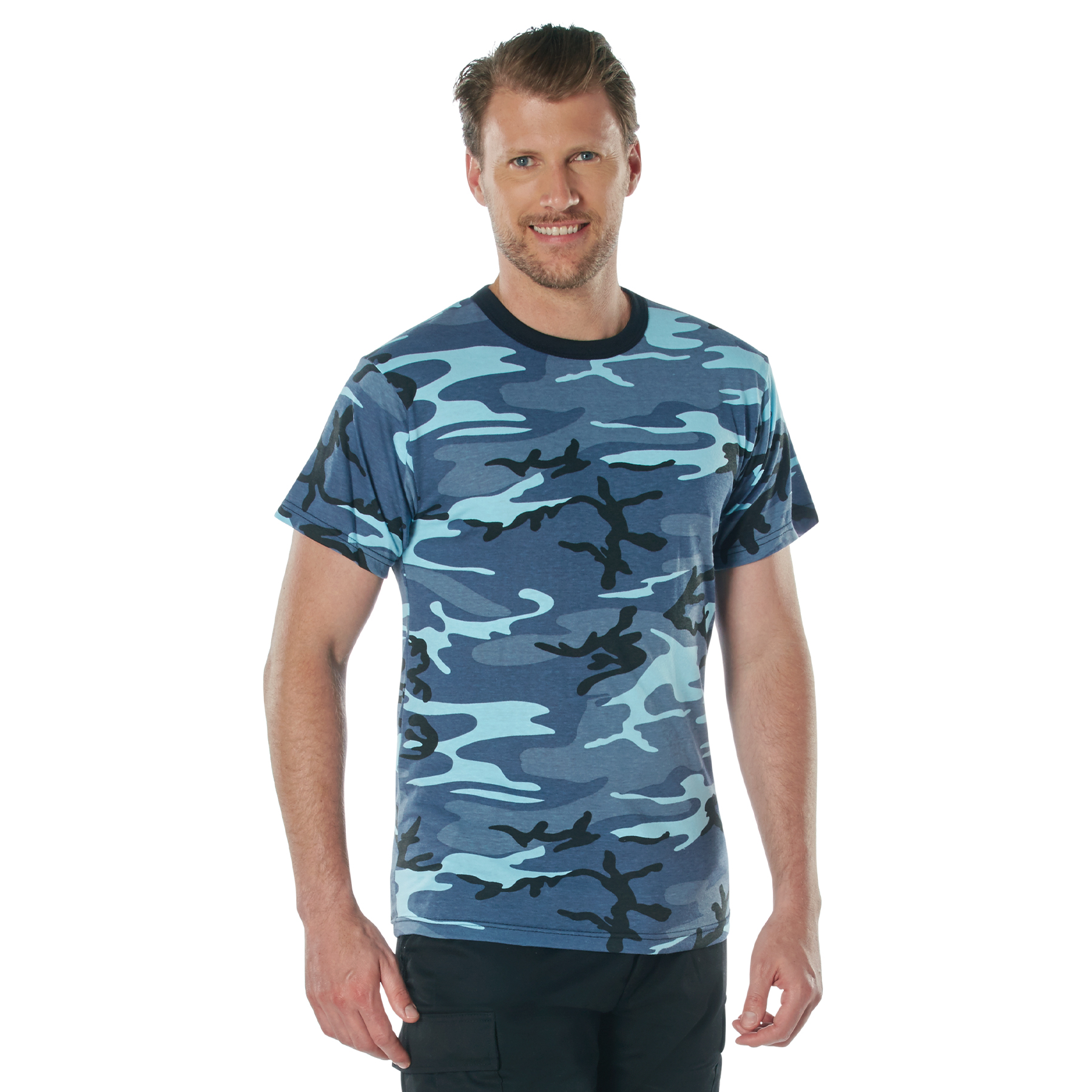 Rothco Camo T-Shirt - Sky Blue Camo, Large