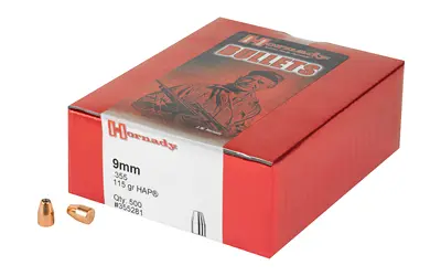 Hornady HAP 9MM .355 115GR 500CT