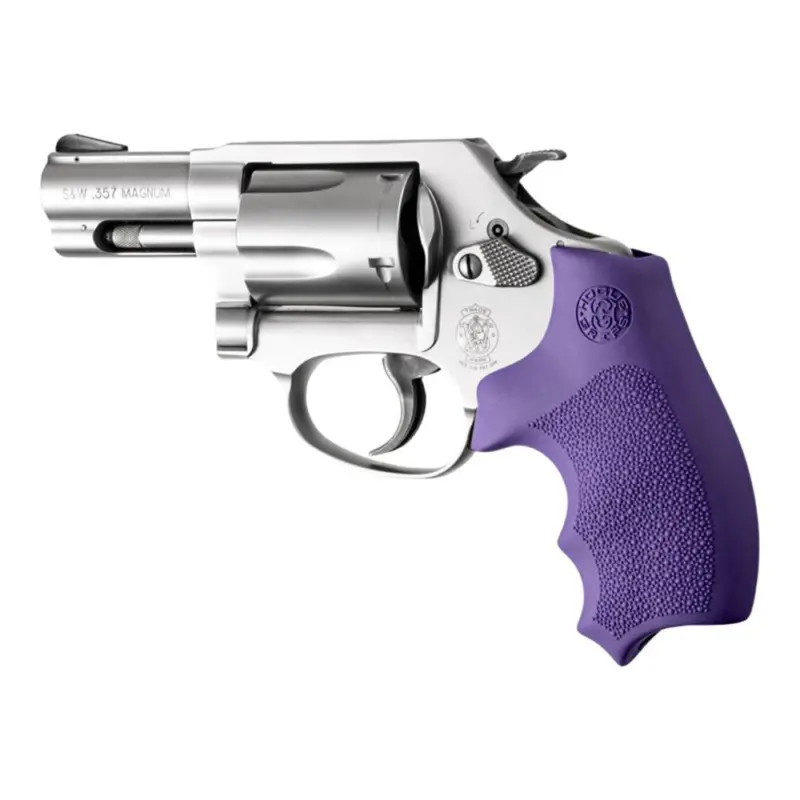 Hogue Overmolded Rubber Bantam Grip Closed Backstrap S Round Butt J-Frame Revolvers Purple