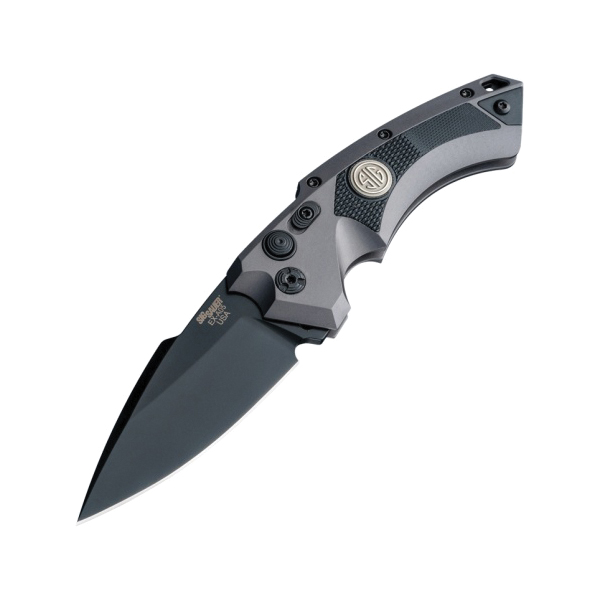 Hogue SIG EX-A05 Tactical Auto/Folding Knife Spear Point, Black/Gray