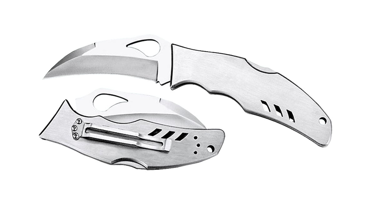 Spyderco byrd Crossbill Hawkbill Folding Knife, 3.5" - BY07P