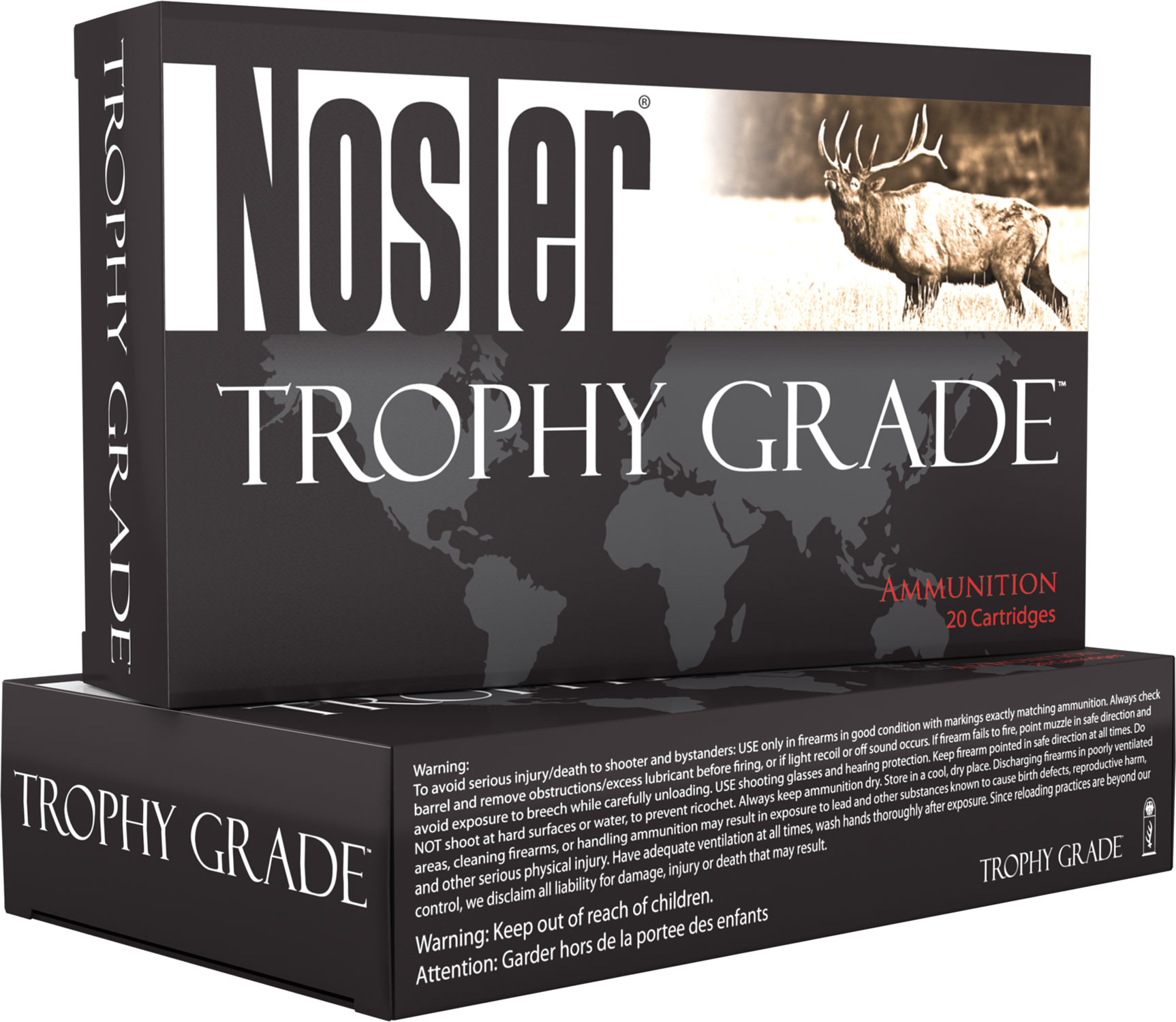 Nosler Trophy Grade 338 Win Mag 225 grain AccuBond Rifle Ammo, 20/Box - 60074