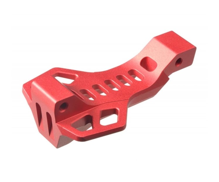 Strike Industries Cobra Billet Trigger Guard with Finger Rest, Red ‒ SI-BTG-COBRA-RED