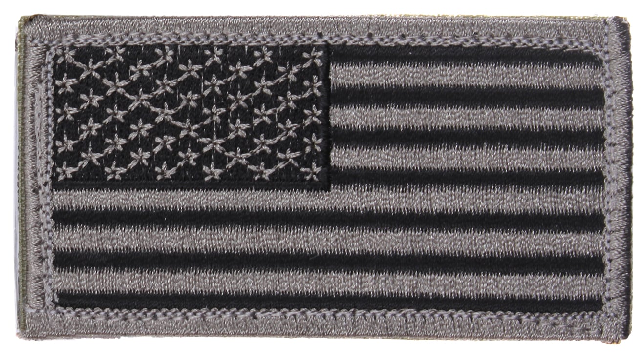 Rothco American Flag Patch - Hook Back, Foliage Green, Orientation Normal