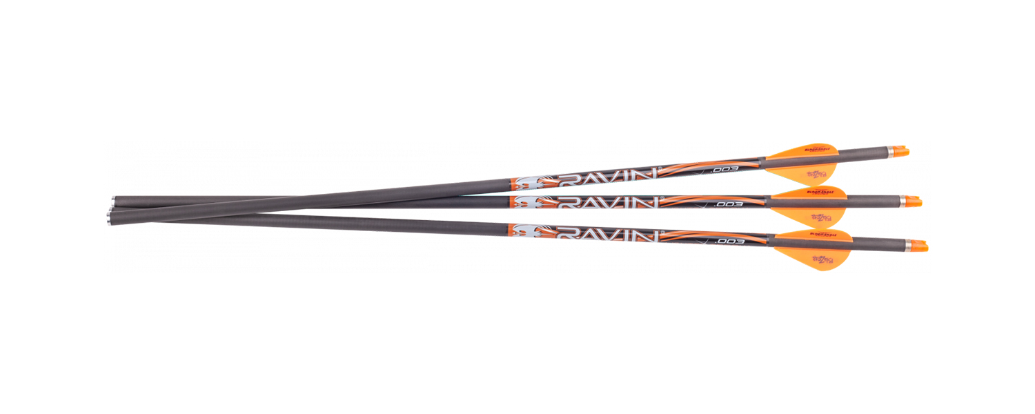 Ravin Match Weight Lighted Arrows 400gr. 3 Pack, Carbon - R133