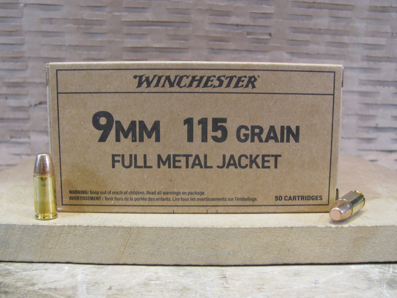 1000 Rounds – 9mm 115 Grain FMJ Winchester High Pressure Ammo – SG9W