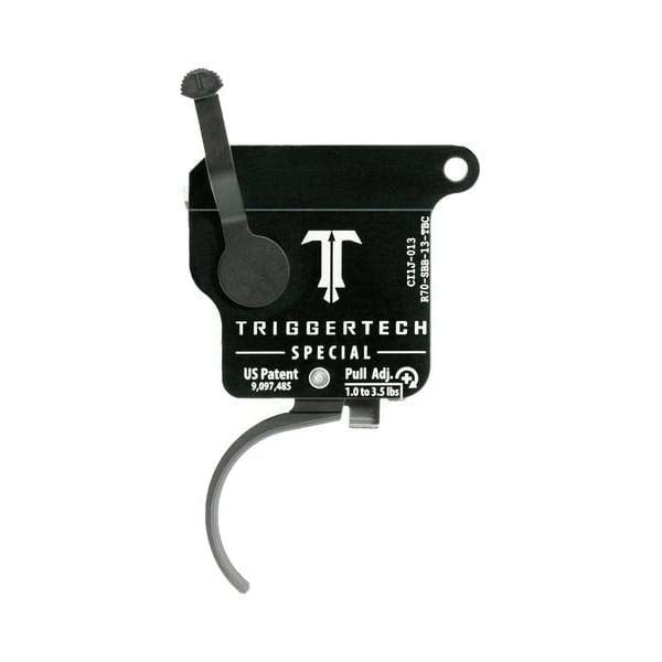 Triggertech Rem 700 Special Single-Stage Traditional Curved Trigger w/ Bolt Release for Remington 700 Rifle, Black - R70SBB13TBC