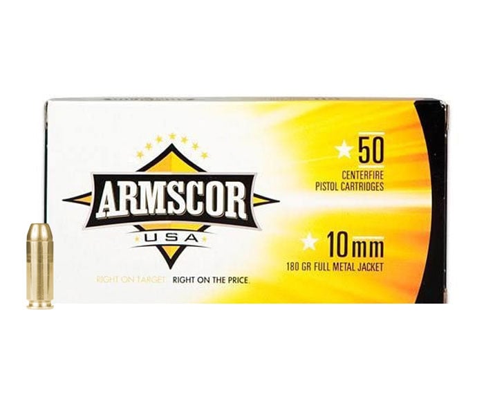 ARMSCOR 10MM 180GR FMJ – 50RD 20BX/CS MADE IN USA - No Credit Card Fees - Low, flat rate shipping