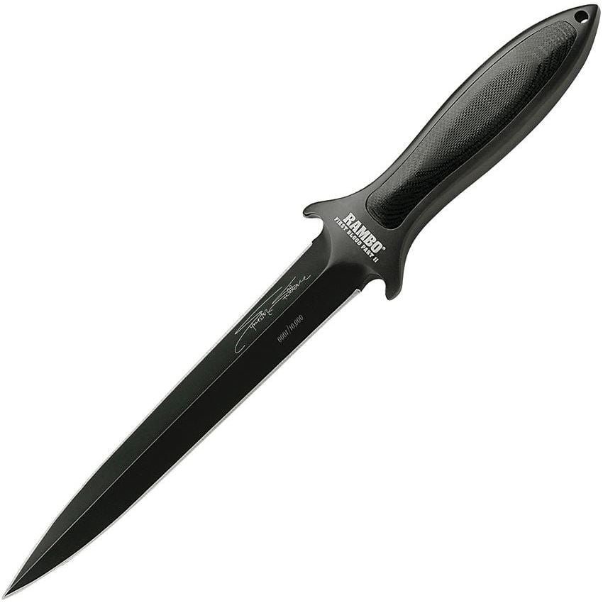 Rambo Knives Rambo Boot Fixed Blade Boot Knife, Black - RB9434