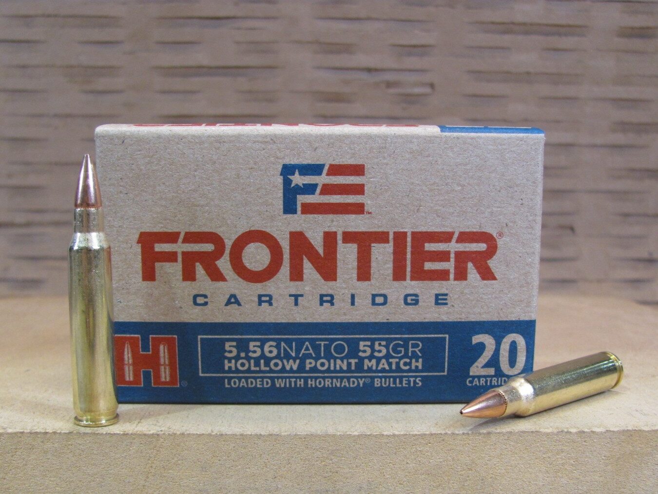 1000 Rounds – 5.56 NATO 55 Grain Hollow Point Match Hornady Frontier Ammo – FR240