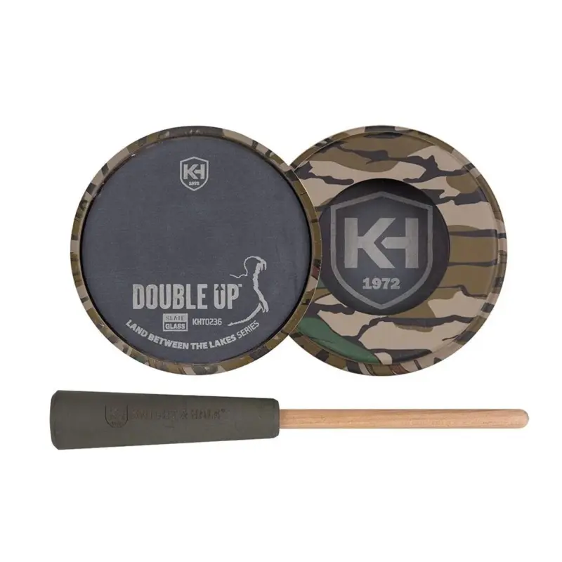 Knight Hale Double Up Slate/Glass Pot Turkey Call LBTL Series Mossy Oak Greenleaf