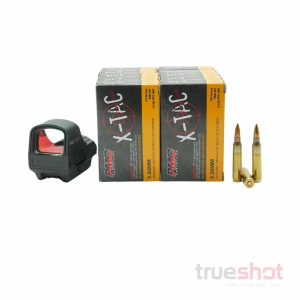 BUNDLE DEAL: Holosun 510C Red Dot Rifle Sight and 200 Rounds of Ammo - PMC 5.56 55 Grain