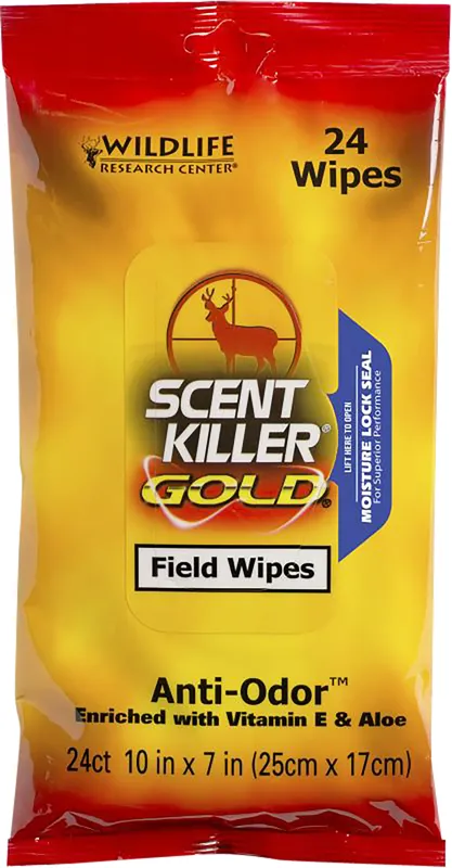 Wildlife Research Scent Killer Gold Field Wipes 24 Pack