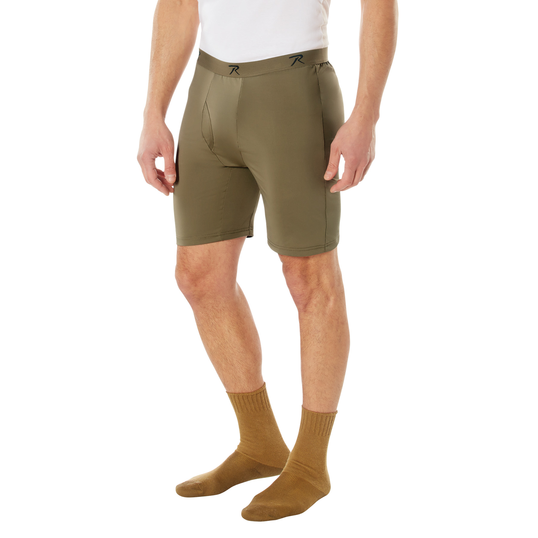 Rothco Moisture Wicking Performance Boxer Shorts - Ar 670-1 Coyote Brown, Large