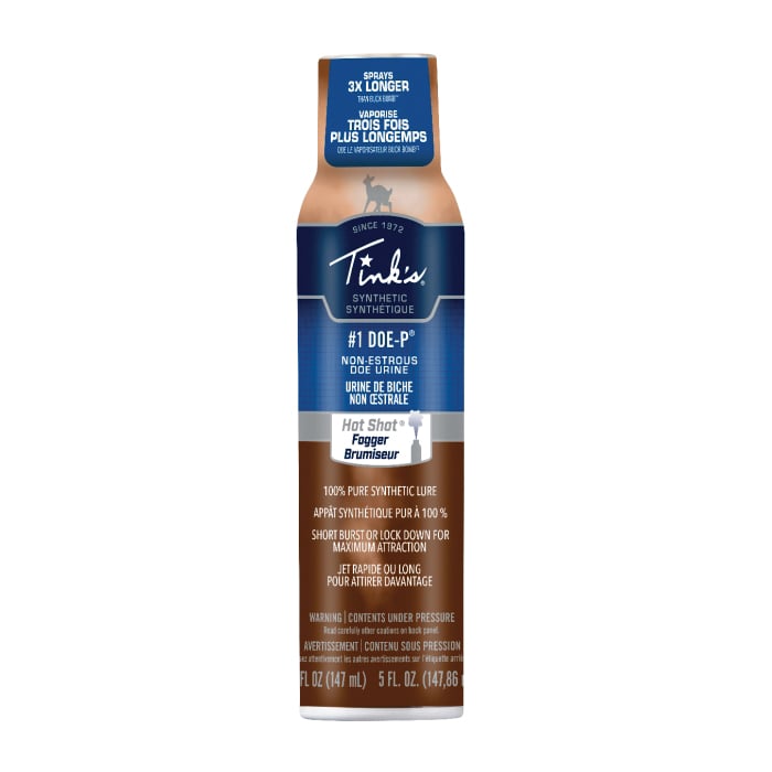 Tink's 1 Doe-P Hot Shot Deer Lure Calming Synthetic Fogger, 5 oz Can