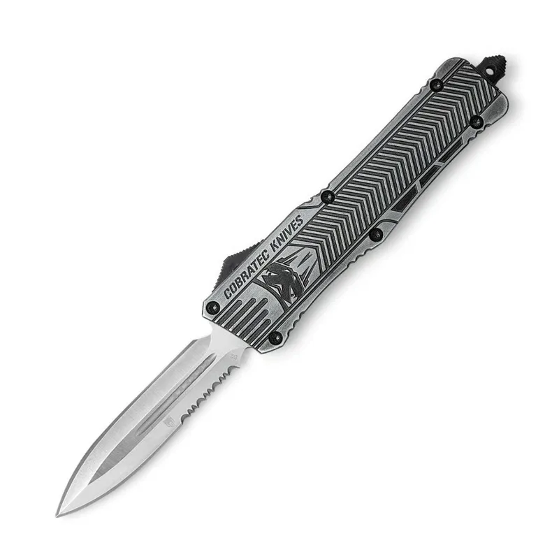 CobraTec Knives LSWCTK1LDG2SS CTK-1 Large 3.75 Serrated OTF Dagger LSWCTK1LDG2SS