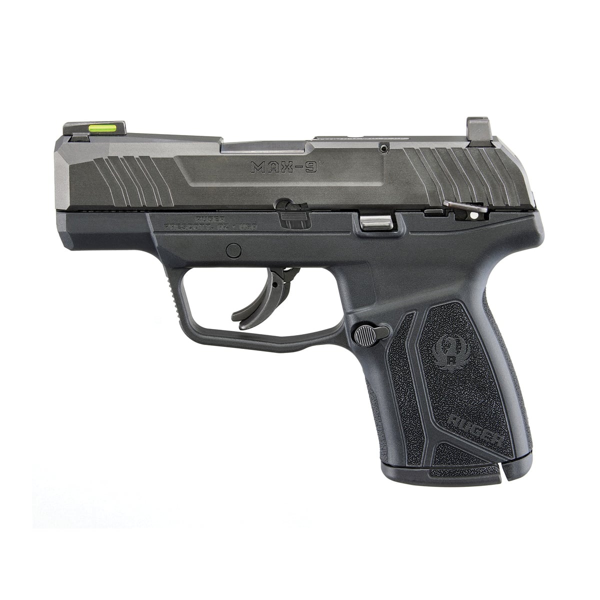 RUGER MAX-9 9MM BK/BK 10+1 AS MS CA - No Credit Card Fees - Low, flat rate shipping
