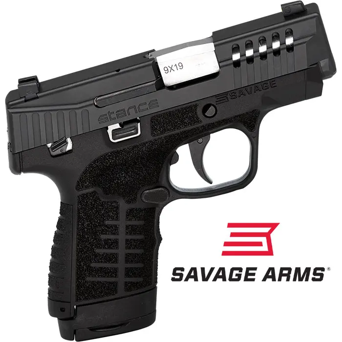 Savage Stance MC9MS 9mm 3.2in Black, Ambi Safety, TRUGLO NS