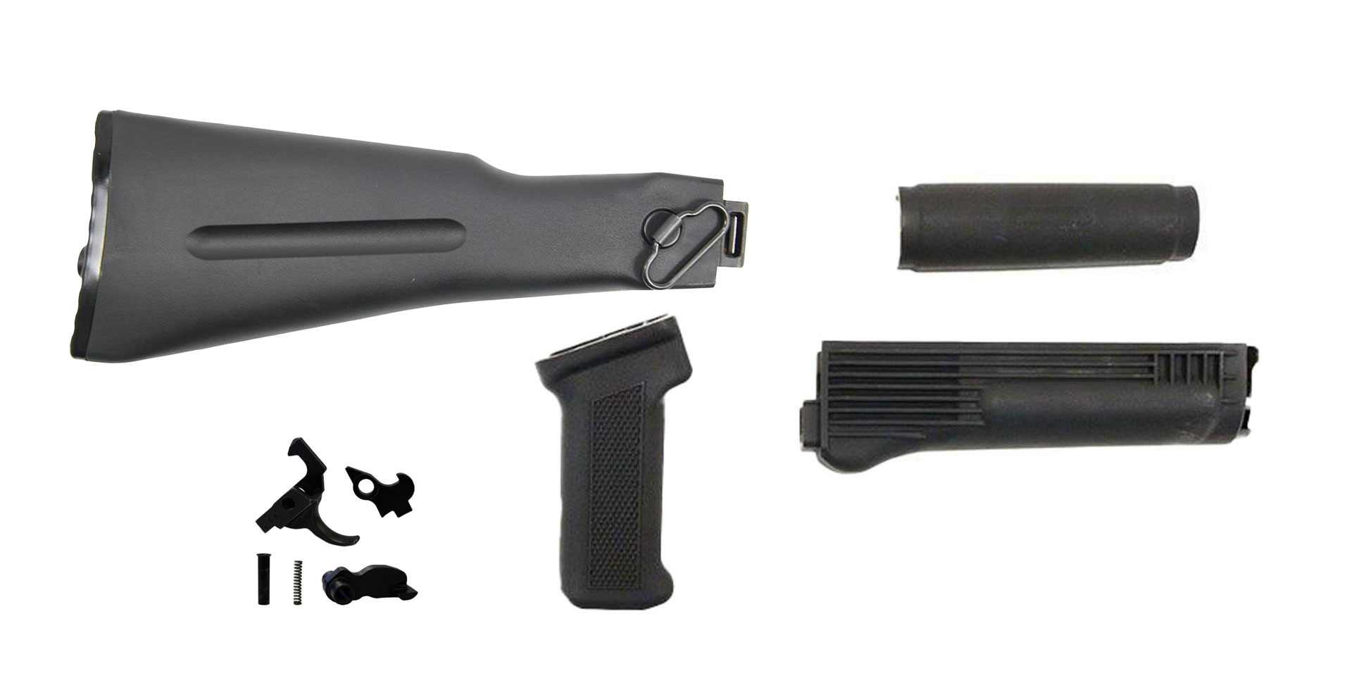 PSAK-47 Classic Black Side Folding Furniture Set w/ PSAK-47 Premium Single Hook Semi-Auto Fire Control Group