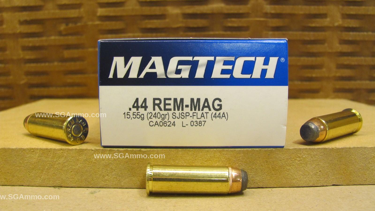1000 Round Case – 44 Magnum 240 Grain Jacketed Soft Point Magtech Ammo – 44A