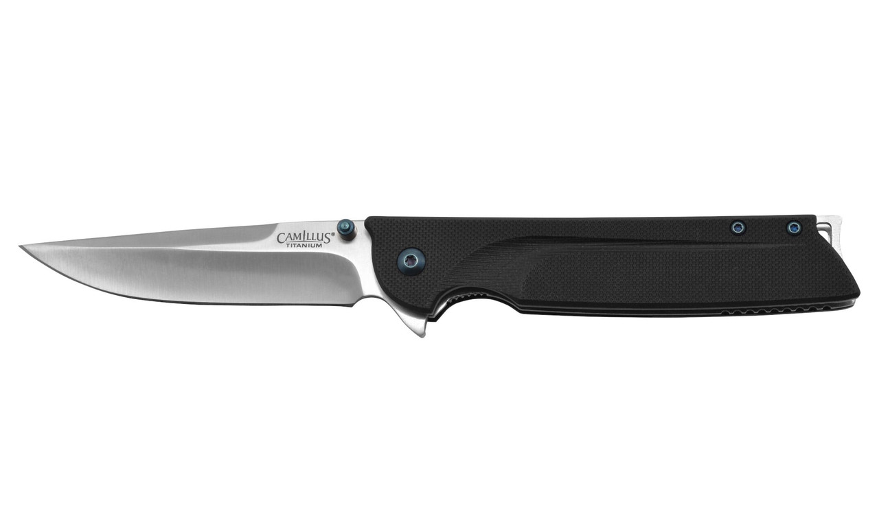 Camillus Keto Folding Drop Point Knife, Black - CAM-19392