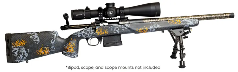 Horizon Firearms RF010A221814C18 Venatic Carbon 22 Creedmoor 18" Fluted Threaded Barrel, Drilled Tapped Receiver, Arca Rail Forend, Iota EKO Carbon Fiber Stock