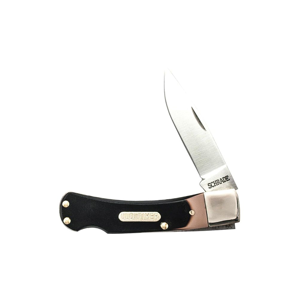 Old Timer Bearhead Folding Knife Drop Point, Brown