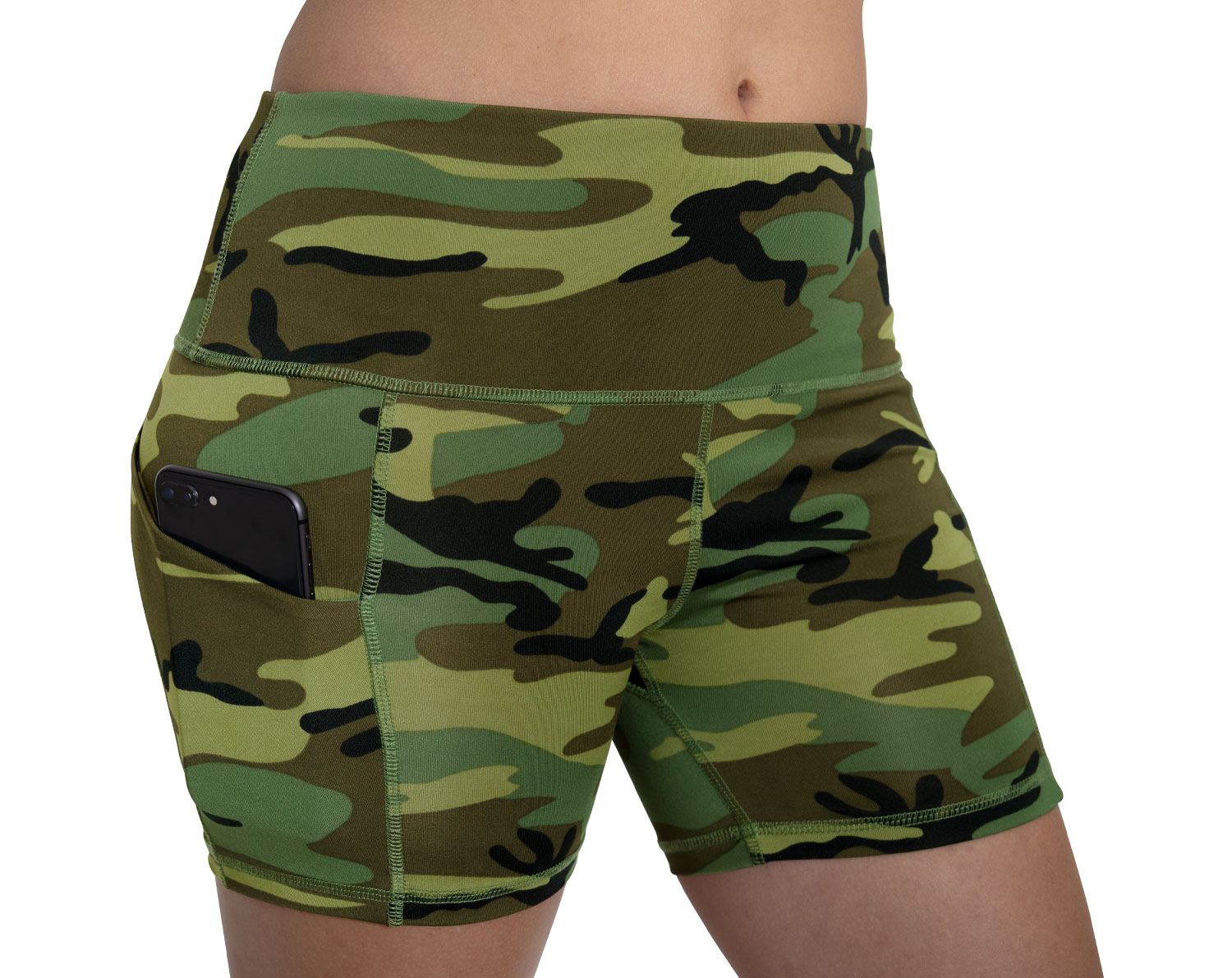 Rothco Womens Camo Workout Performance Legging Shorts - Medium